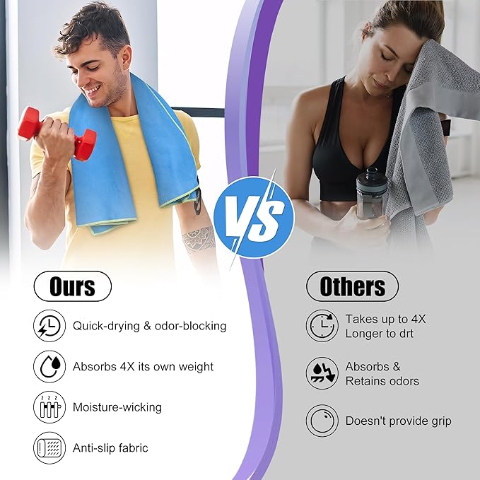 HiiPeak Quick Dry Towel - 2 Pack Microfiber 32 * 16" 2pcs 2pcs