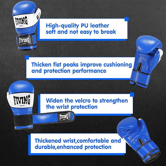 FIVING Kids Boxing Gloves, Youth Training Gloves, Sparring for Punching Bag, Kickboxing, Muay Thai, MMA