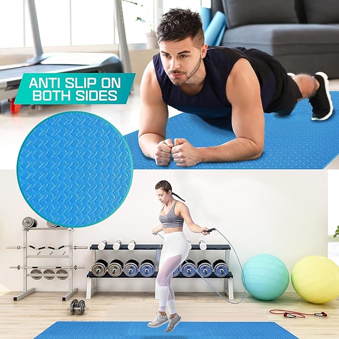Yes4All 24SQFT-120SQFT Puzzle Exercise Mat for Home Gym