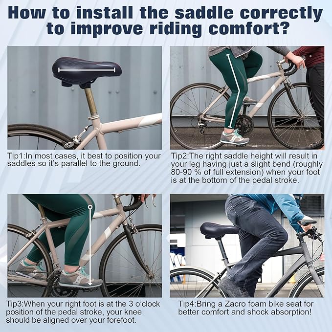 Zacro Bike Seat Comfort for Women Men