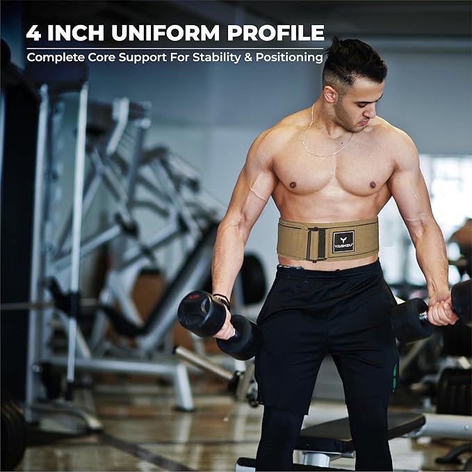 Quick Locking Weight Lifting Belt - Adjustable Lifting 4 inch