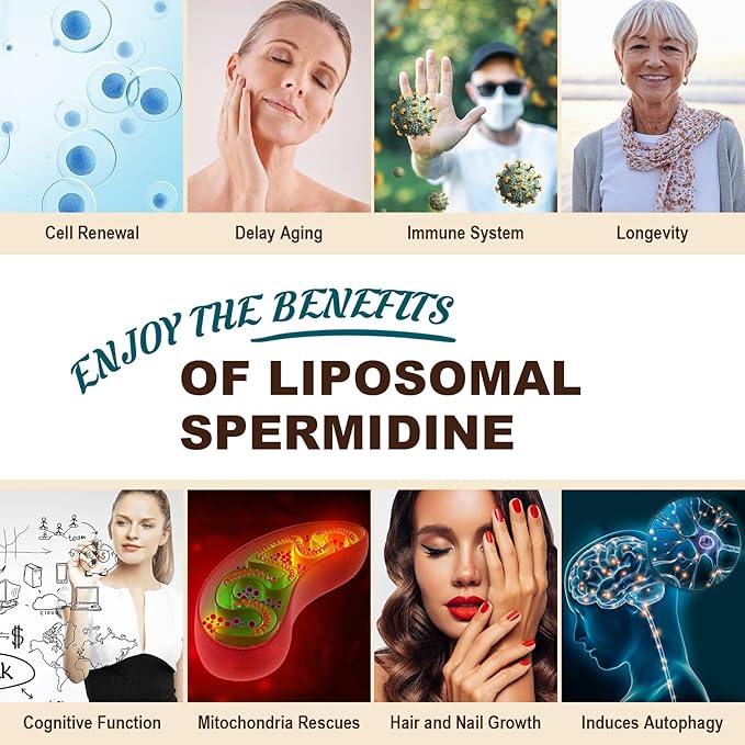 Spermidine Supplement 15 MG - 99% Purity, High Absorption, 1500 mg Fermented Wheat Germ Extract with Zinc & Thiamin, Spermidine for Men & Women - Cellular Renewal, Aging Defense, Energy, 120 Softgels
