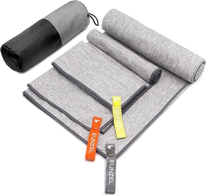 Eunzel Quick Dry Camping Towel 3 Size 1 Pack,Fast