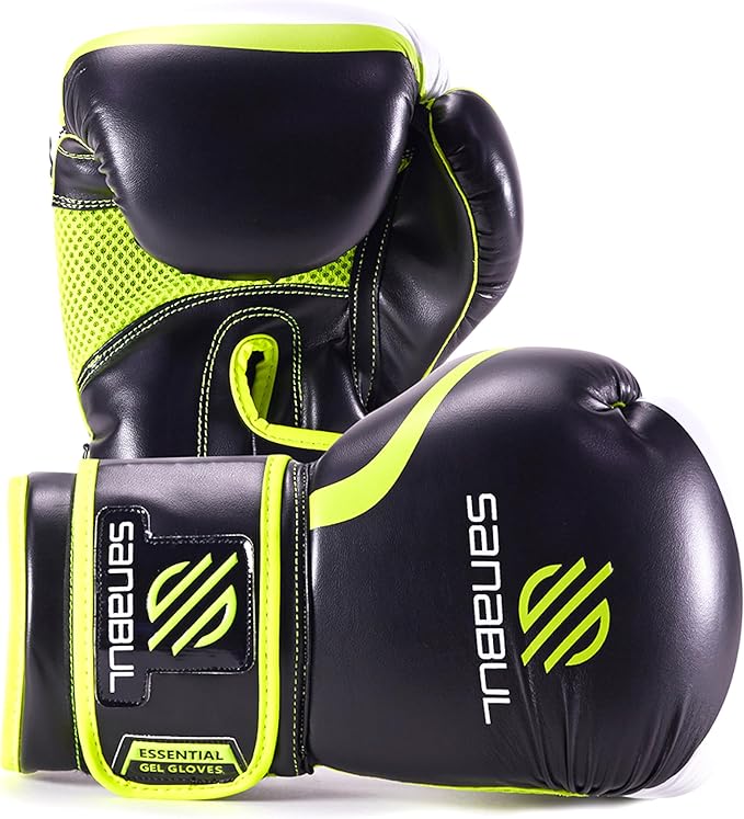 Sanabul Essential Gel Boxing Gloves for Men & Women, Kickboxing MMA, Muay Thai Gloves and Heavy Bag Training Punching & Sparring