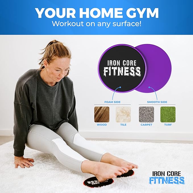 Iron Core Fitness 2 x Dual Sided Gliding