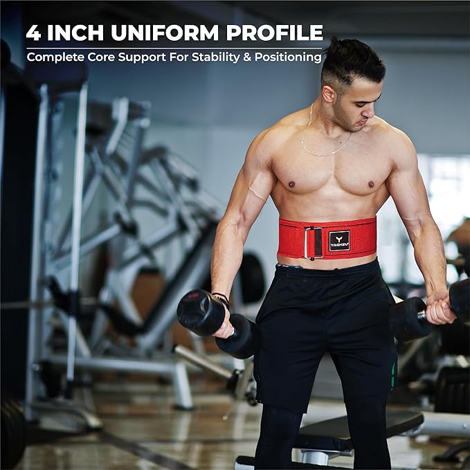 Quick Locking Weight Lifting Belt - Adjustable Lifting 4 inch