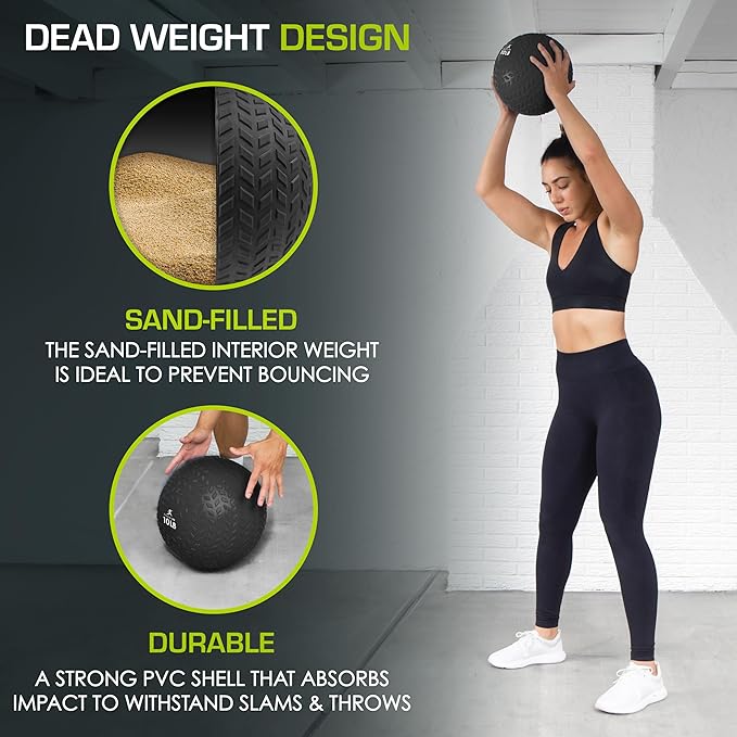 ProsourceFit Slam Medicine Balls 5 10, 15, 15, 20, 20, 25, 25, 30, 30, 50lbs 50lbs Smooth