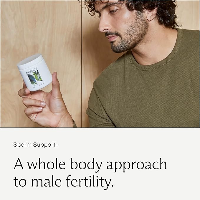 Needed. Sperm Support - Fertility Supplements for Men - Clinically Studied Botanical Ingredients for A Whole Body Approach to Male Fertility - Prenatal Vitamins - 120 Capsules, 30 Day Supply