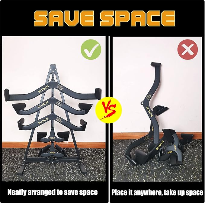Gym Fitness LAT Pull Down Bar Storage Rack for Mag Grip - Heavy Duty A-Frame Stand for LAT Pulldown Attachments