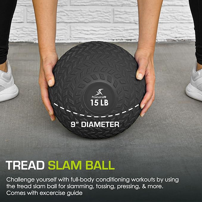 ProsourceFit Slam Medicine Balls 5 10, 15, 15, 20, 20, 25, 25, 30, 30, 50lbs 50lbs Smooth
