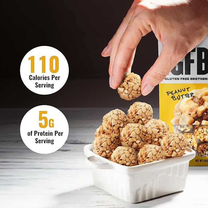 The Gluten Free Brothers Gluten Free Protein Bites Variety Pack – Non GMO, Soy Free, Vegan – Snack Size Plant Based Protein Energy Balls, 4 oz (4 Count)