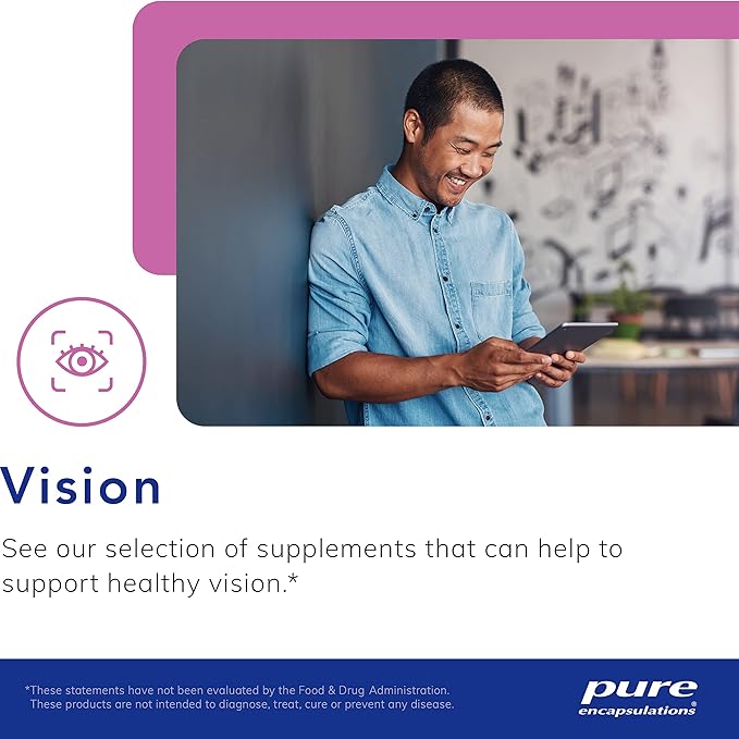 Pure Encapsulations Lutein 20 mg | Hypoallergenic Antioxidant Support for Healthy Visual Function | 60 Softgel Capsules