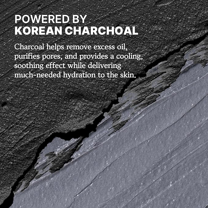 Charcoal Double Cleansing Duo, Hydrating & Purifying, Pore and Blackhead Deep Cleanse, Glass Skin Facial Skincare