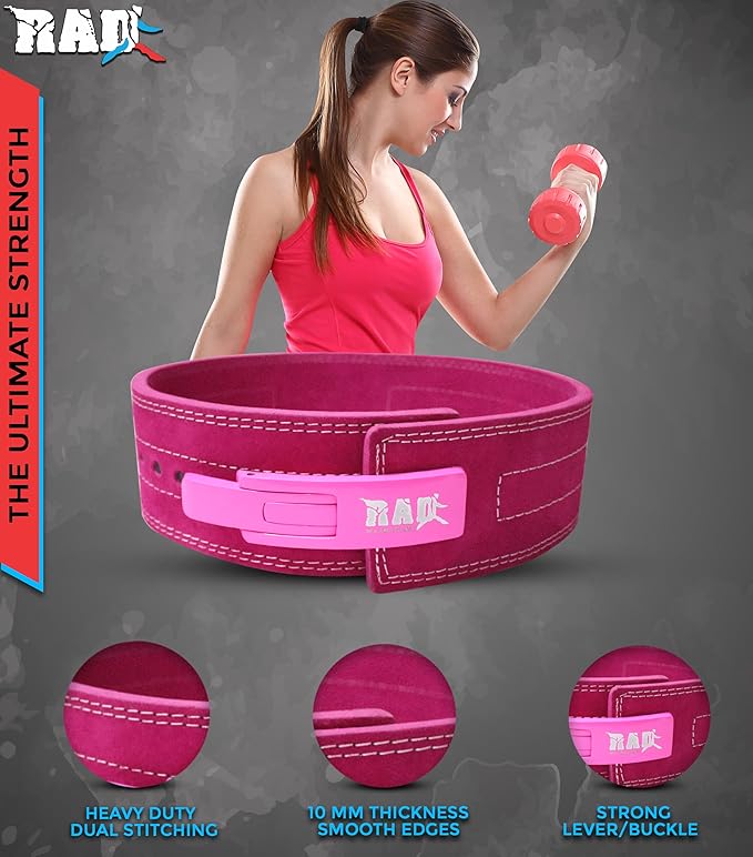 RAD Weight Lifting Belt for Men & Women 4 Inch 10 mm