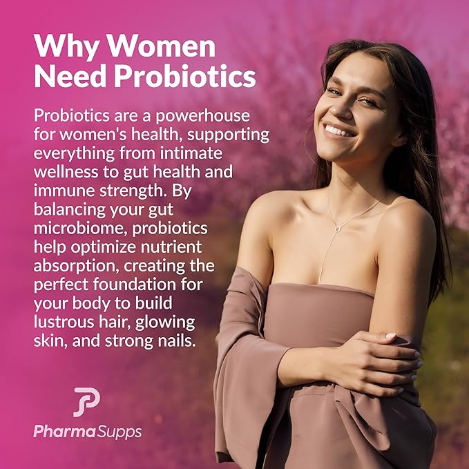 Advanced Women's Probiotics for Gut Health - Hair, Skin, & Nails Vitamins Support - 50 Billion CFU w/Collagen, Biotin & Keratin - Probiotic Supplement for Digestive Health & Bloating Relief, USA-Made