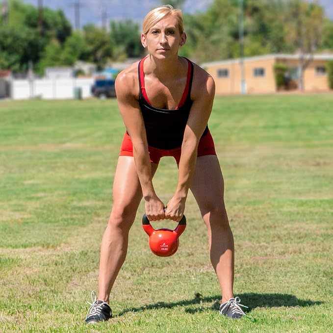 ProsourceFit Vinyl Coated Cast Iron Kettlebells for Full