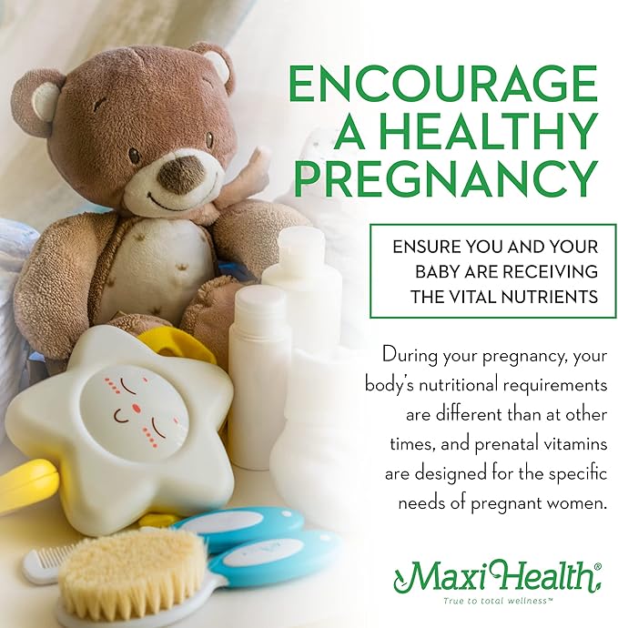 Maxi Health One Prenatal - Womens Prenatal Vitamins with Iron - Enhanced Absorption & Bioavailability - Daily Multivitamin for Women - Multi Vitamin & Mineral Supplement for Adults - 120 Capsules