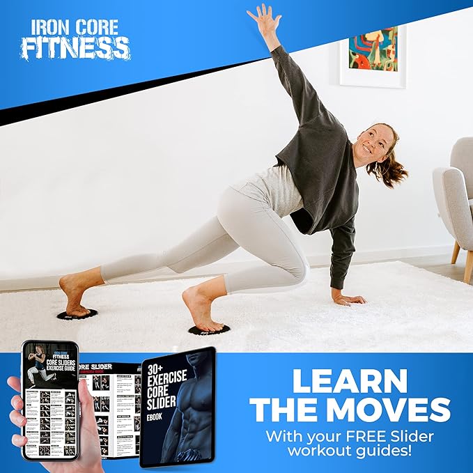 Iron Core Fitness 2 x Dual Sided Gliding