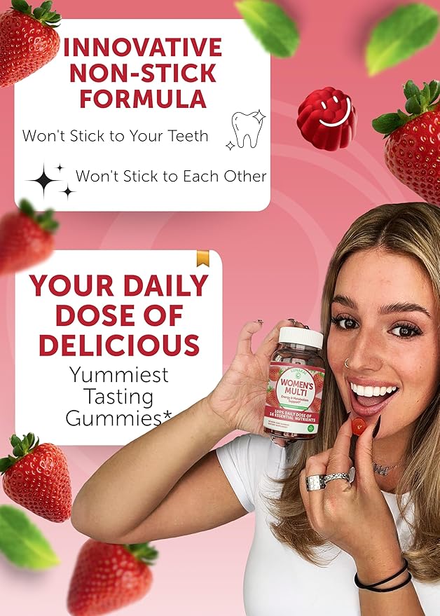 Lunakai Collagen and Women's Multivitamin Gummies Bundle - Non-GMO Anti Aging Supplements with Biotin, Zinc, Vitamin C and E - 100% Daily Value of 16 Essential Vitamins and Minerals - 30 Days Supply