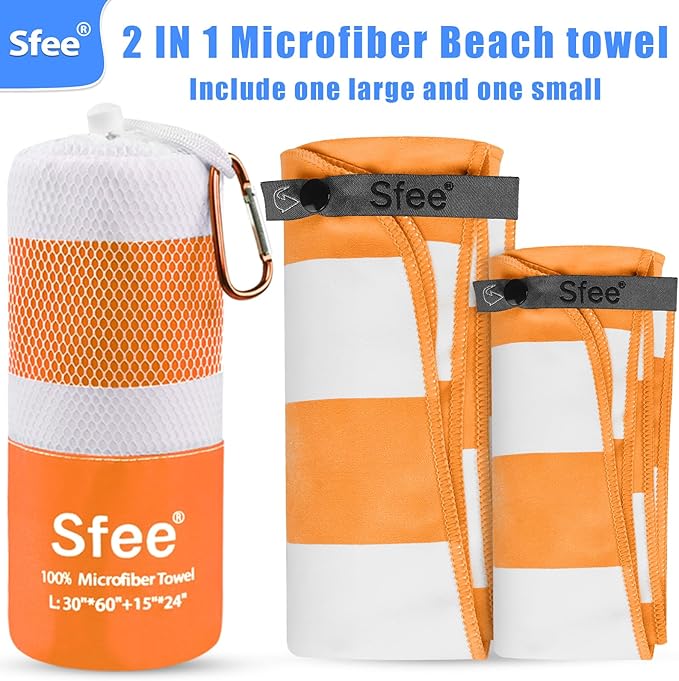 Sfee 2 in 1 Microfiber Beach Towel