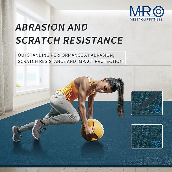 MRO Extra Large Exercise Mat For Home Gym 15'x6'/12'x6'/9'x6'(7mm) Workout