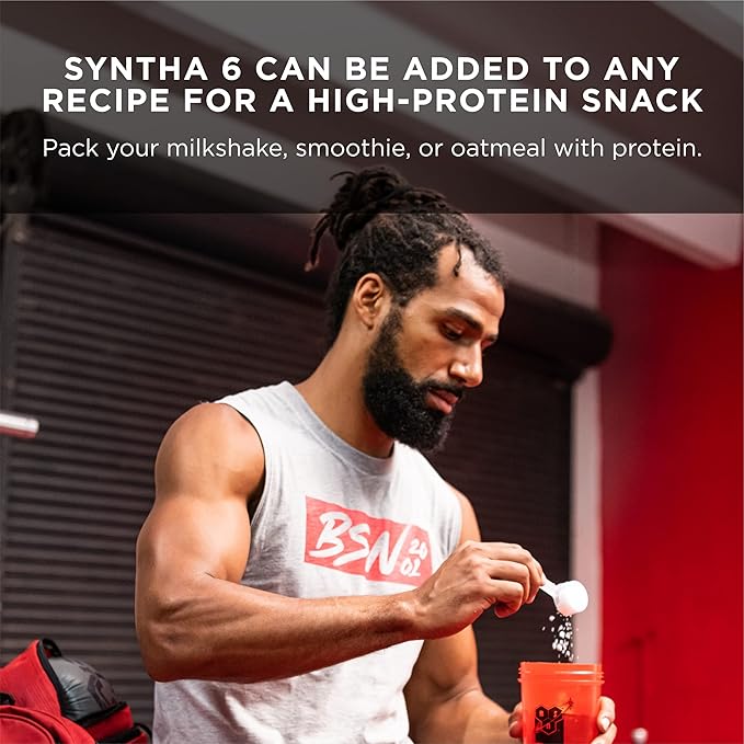 BSN SYNTHA-6 Whey Protein Powder with Micellar Casein, Milk Isolate, Chocolate Milkshake, 28 Servings (Packaging May Vary) Chocolate