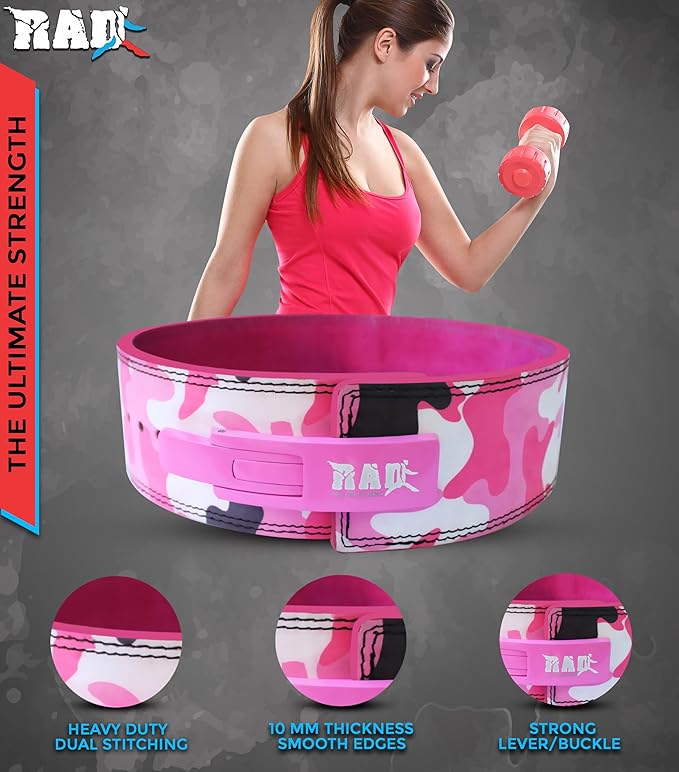 RAD Weight Lifting Belt for Men & Women 4 Inch 10 mm