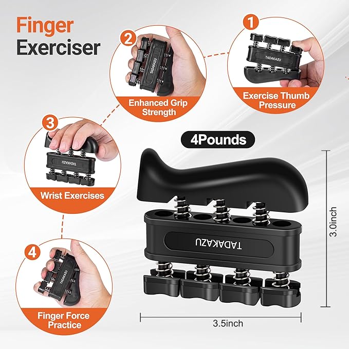 Grip Strength Trainer Kit (5 Pack) Adjustable Resistance