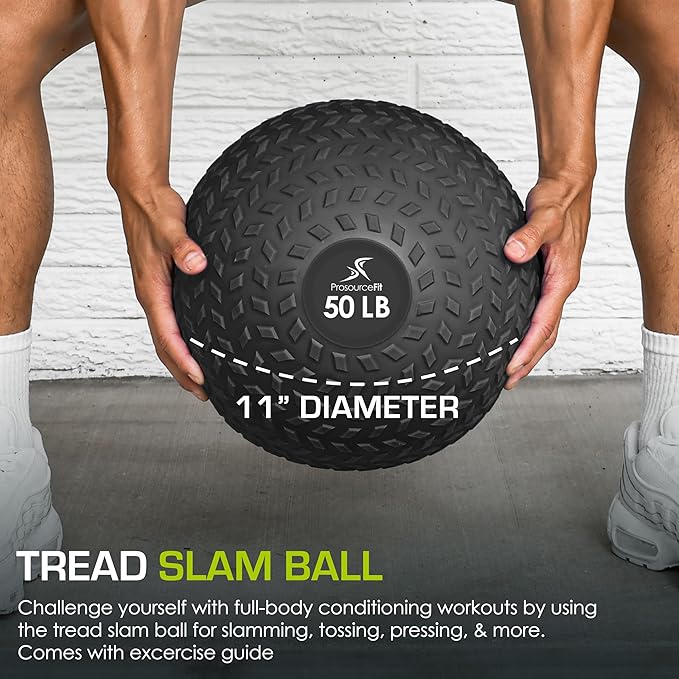 ProsourceFit Slam Medicine Balls 5 10, 15, 15, 20, 20, 25, 25, 30, 30, 50lbs 50lbs Smooth