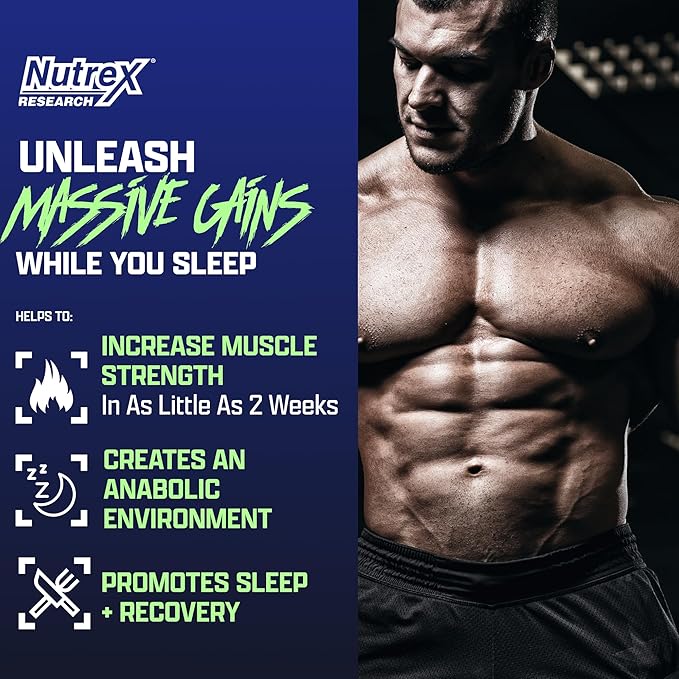Anabol PM Nighttime Muscle Builder & Sleep Aid | Anabolic Muscle Building Supplement | Clinically Researched RIPFACTOR, Epicatechin & More | Post Workout Muscle Recovery & Strength β 60 Pills