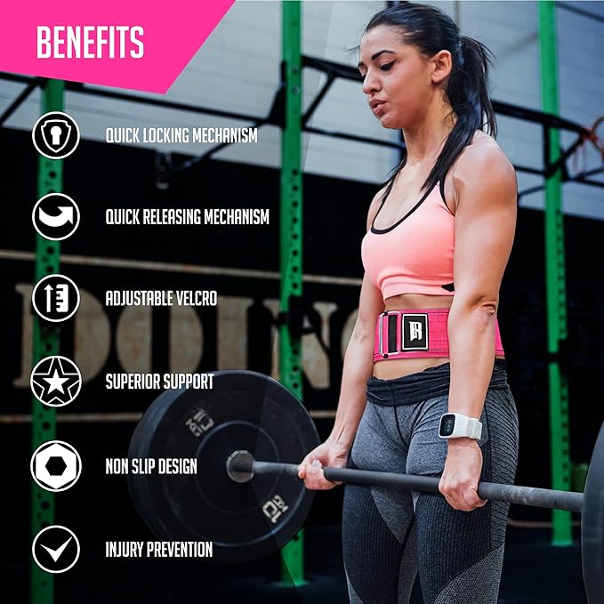 RIMSports Quick Locking Weight Lifting Belt Premium Lifting