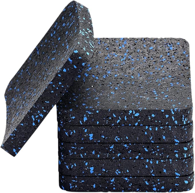 Treadmill Mat Pads 3.94" x 3.94" x 0.5" (6 (6 PCS)