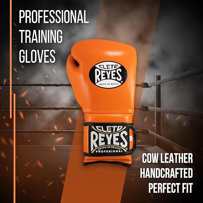 CLETO REYES Training Gloves with Leather Strap & Attached Thumb and Hook & Loop Closure