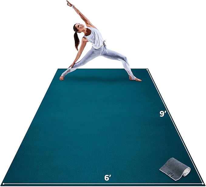 Gorilla Mats Premium Extra Large Yoga Mat – 9' x 6' x 8mm Extra