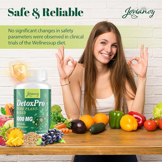 2000 MG Plant-Based Detox Cleanse – Natural Toxin Flush for Liver, Gut & Colon – Antioxidant & Digestive Support – Fast-Acting Detox Complex for Women & Men – 120 Capsules