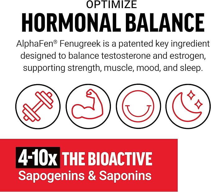 Force Factor Test X180 Surge Testosterone Support for Men, Male Vitality Enhancing Supplement, Promote Muscle & Strength, Support Weight, Boost Long-Lasting Energy, 60 Capsules