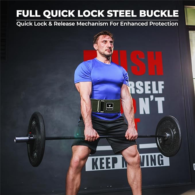 Quick Locking Weight Lifting Belt - Adjustable Lifting 4 inch