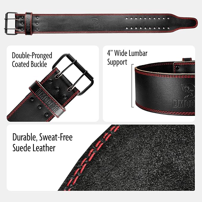 DMoose Fitness Weight Lifting Belt for Men and 5mm Thick