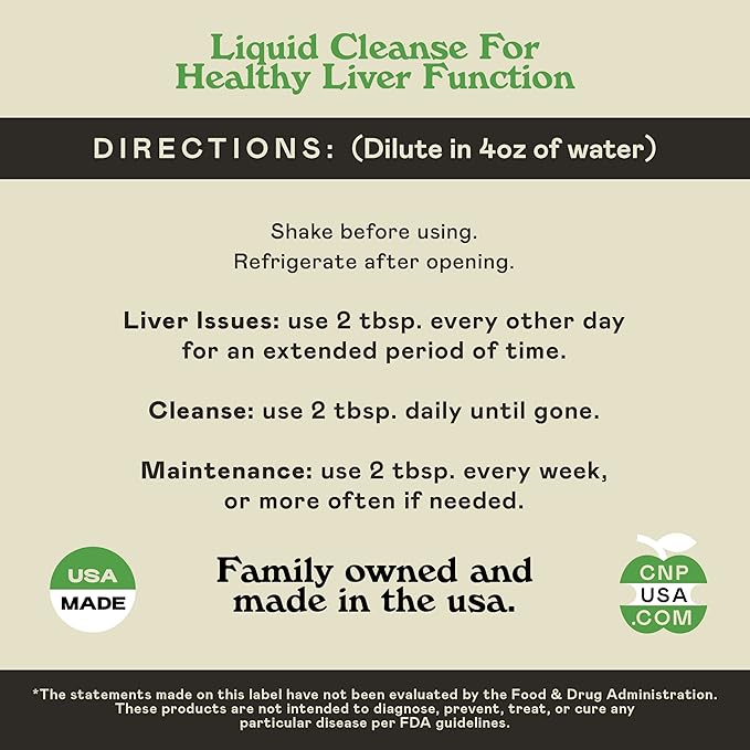 Liver Complete 8oz Organic Liquid Concentrate - Liver Cleanse & Digestive Bitters Vinegar Supplement