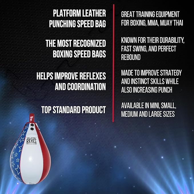 CLETO REYES Platform Leather Punching Speed Bag for Boxing, MMA, Muay Thai, Training Equipment