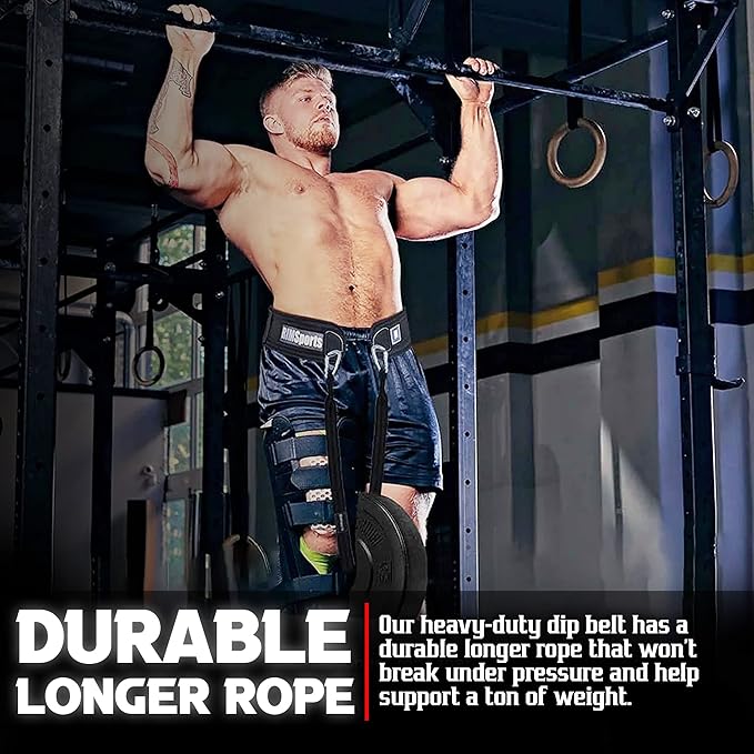 RIMSports Dip Belt For Weight Lifting - Weighted