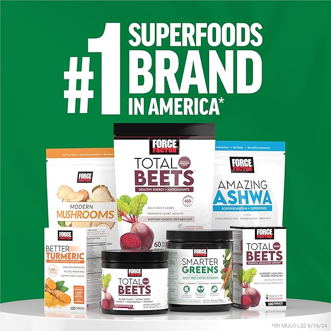 FORCE FACTOR Smarter Greens Superfoods + Digestion Powder, 3-Pack, Greens Powder with 2 Billion Probiotics, Digestive Enzymes, and Antioxidants to Detox, Cleanse, and Support Immunity, 90 Servings