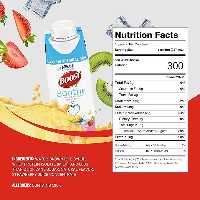 BOOST Soothe Strawberry-Kiwi, 24 Count