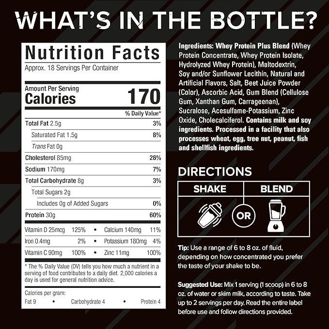 Six Star Elite Series 100% Whey Protein Plus Strawberry Smoothie 1.8lbs US