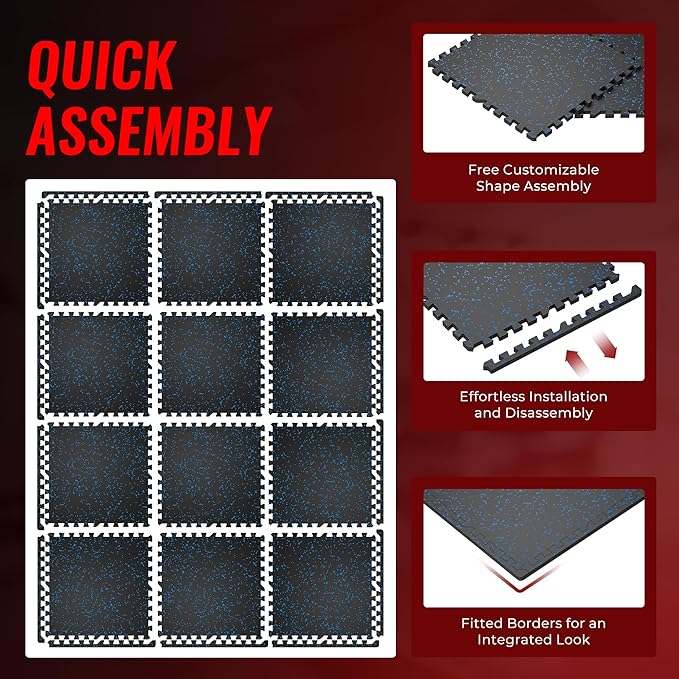 SUPERJARE 0.56'' Thick 12 Pcs 48 Sq Ft