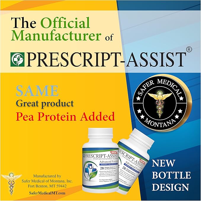Prebiotics & Probiotics for Digestive & Immune Health with Pea Protein Advanced - Plant-Based 28 Strains Soil Microflora - Vegan, Supports Muscle Recovery & Gut Health, 90 Capsules