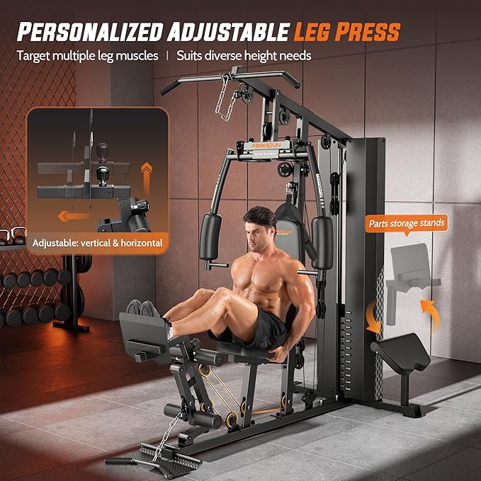 Home Gym with 154LBS Weight Stack