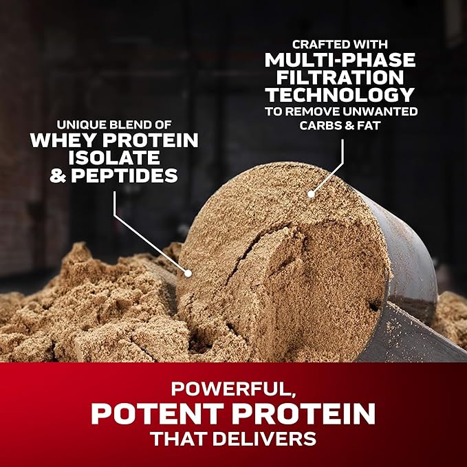 Muscletech Whey Protein Powder (Strawberry, 4 Pound) - Nitro-Tech Muscle Building Formula with Whey Protein Isolate & Peptides - 30g of Protein, 3g of Creatine & 6.6g of BCAA