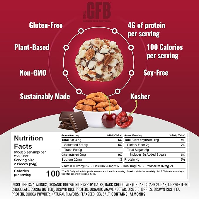 The Gluten Free Brothers Gluten Free Protein Bites Variety Pack – Non GMO, Soy Free, Vegan – Snack Size Plant Based Protein Energy Balls, 4 Oz (6 Count)