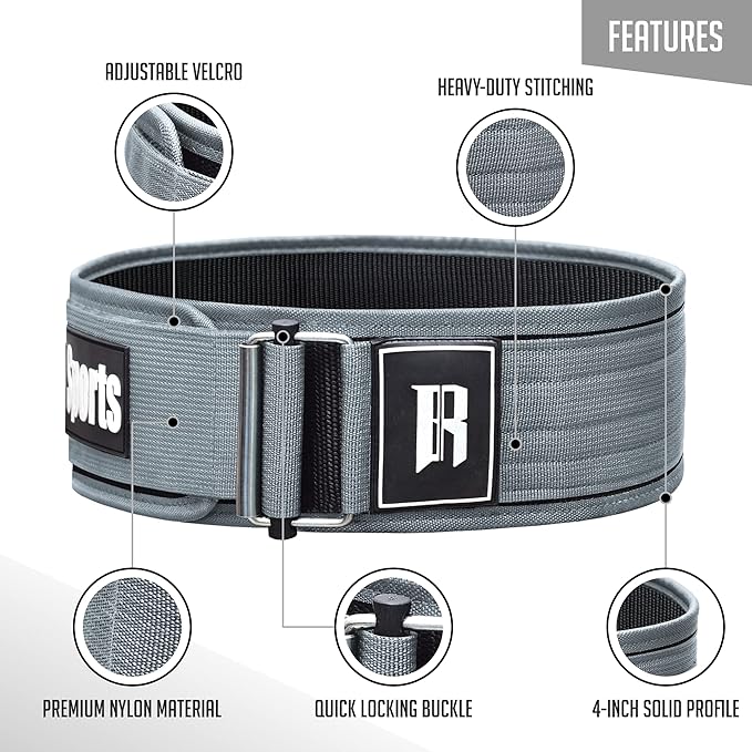 RIMSports Quick Locking Weight Lifting Belt Premium Lifting